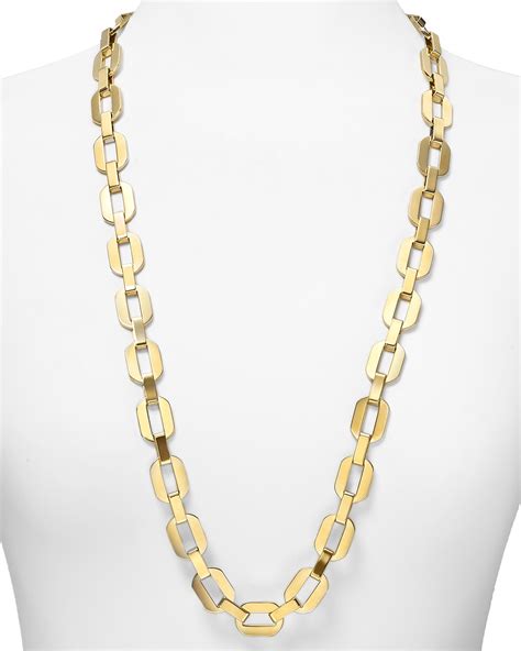 michael kors link necklace gold|michael kors necklace set.